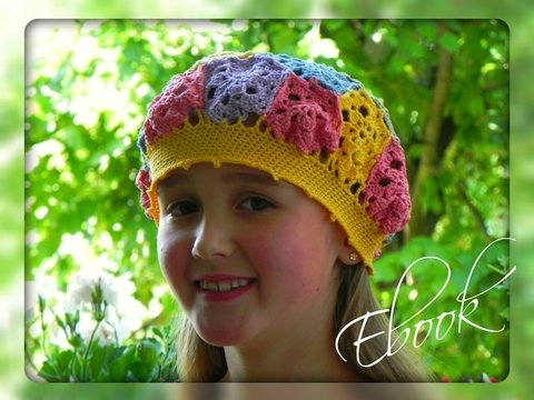 E-Book PDF-Häkelanleitung Sommermütze Baskenmütze "Jana"