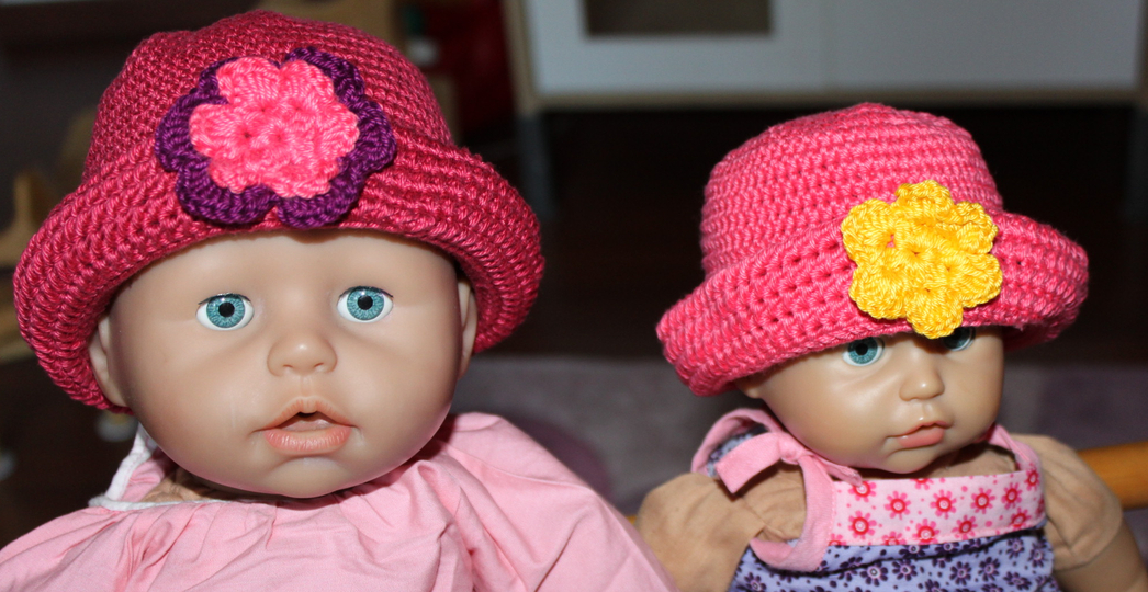 Häkelanleitung E-Book Puppenhut 