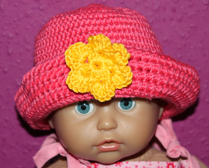 Häkelanleitung E-Book Puppenhut 