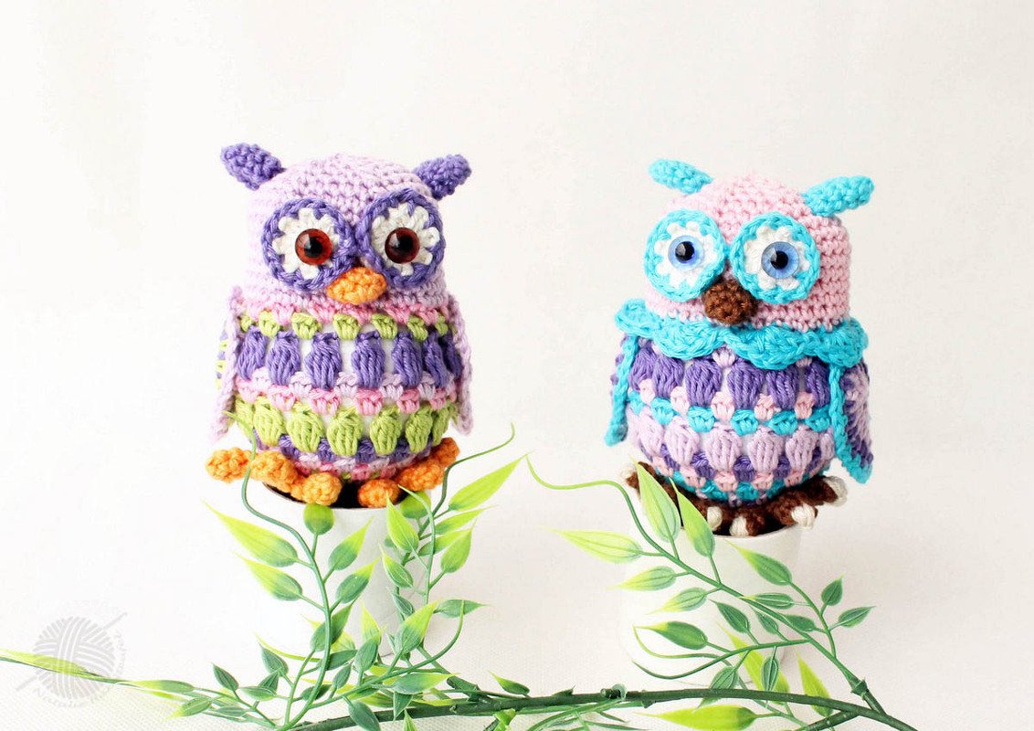 Kleine bunte Eule, Gr. ca. 10 x 8 cm - Bild 2