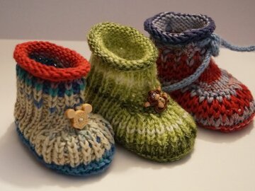 Anleitung, Ebook zum stricken für Baby- Wohlfühlschuhe