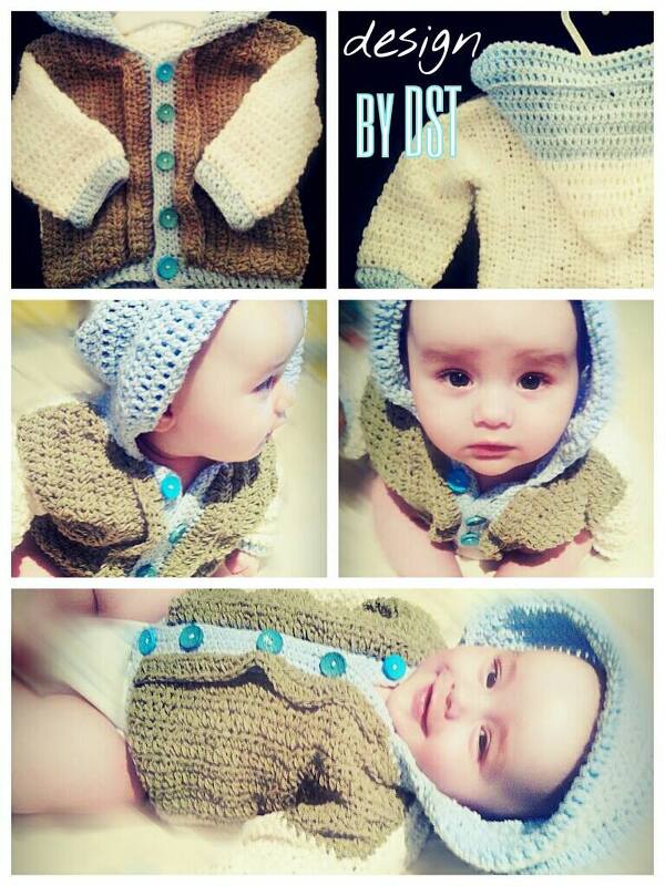 DST präsentiert Babyjacke mit Haube
