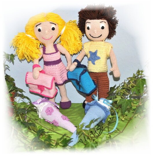 E-Book - Häkelanleitung - Schulkind  Junge - Zuckertüte - Ranzen