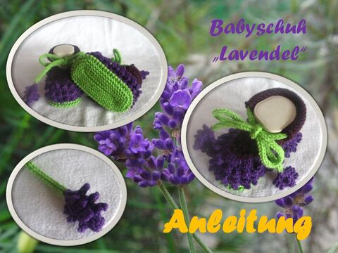 Strickanleitung Babyschuh "Lavendel"