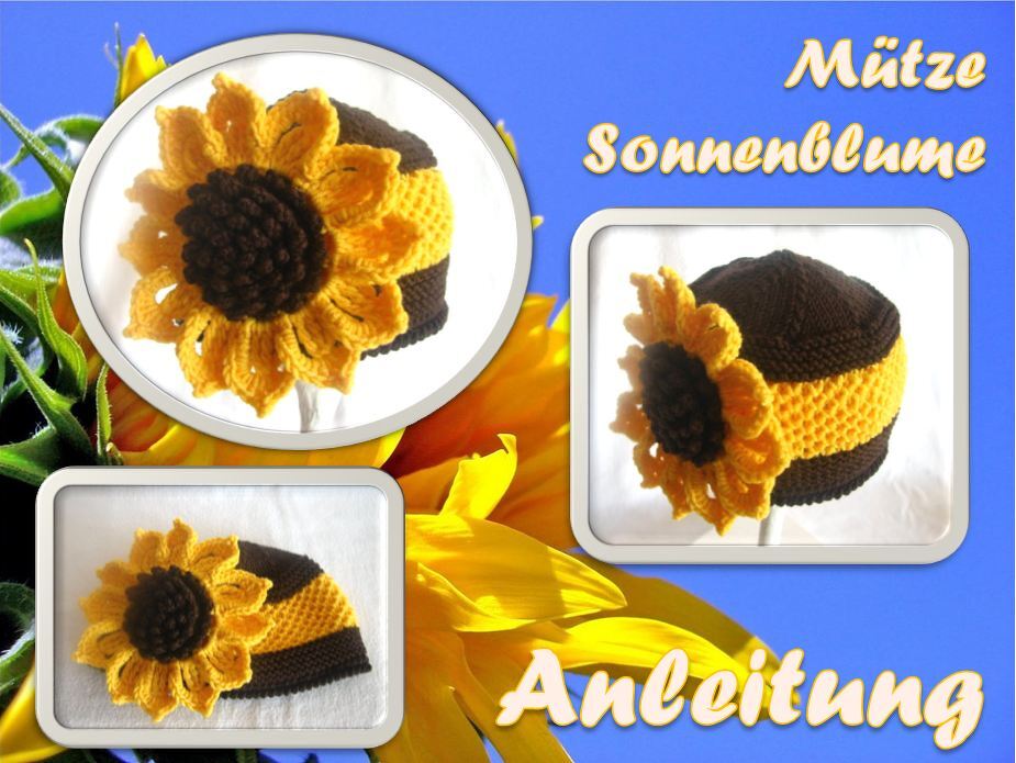 Strickanleitung Mütze "Sonnenblume"