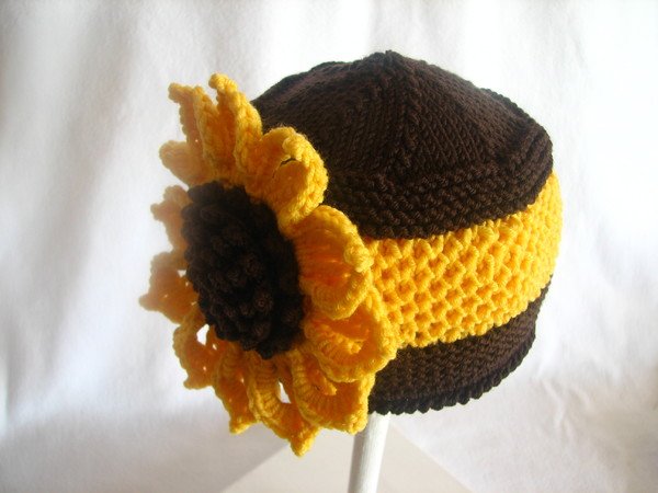 Strickanleitung Mütze "Sonnenblume"