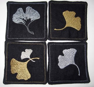 Ginkgo Blätter Stickdatei (ab 10x10)