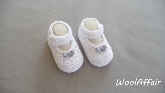 Strickanleitung - Baby-Ballerinas mit Stoffschleifchen DIY No.10 - Bild 2