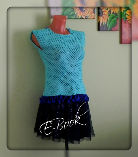 E-Book / PDF Häkelanleitung Sommertop Türkis