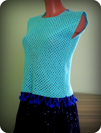 E-Book / PDF Häkelanleitung Sommertop Türkis