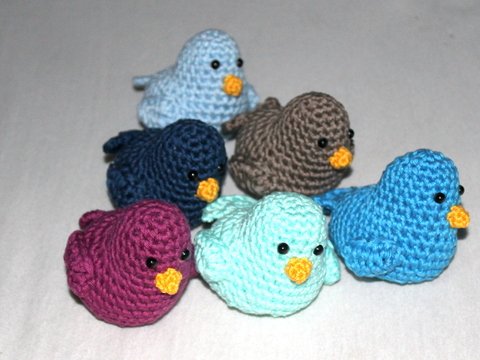 E-Book Dekoration Vögelchen gehäkelt deutsche Version