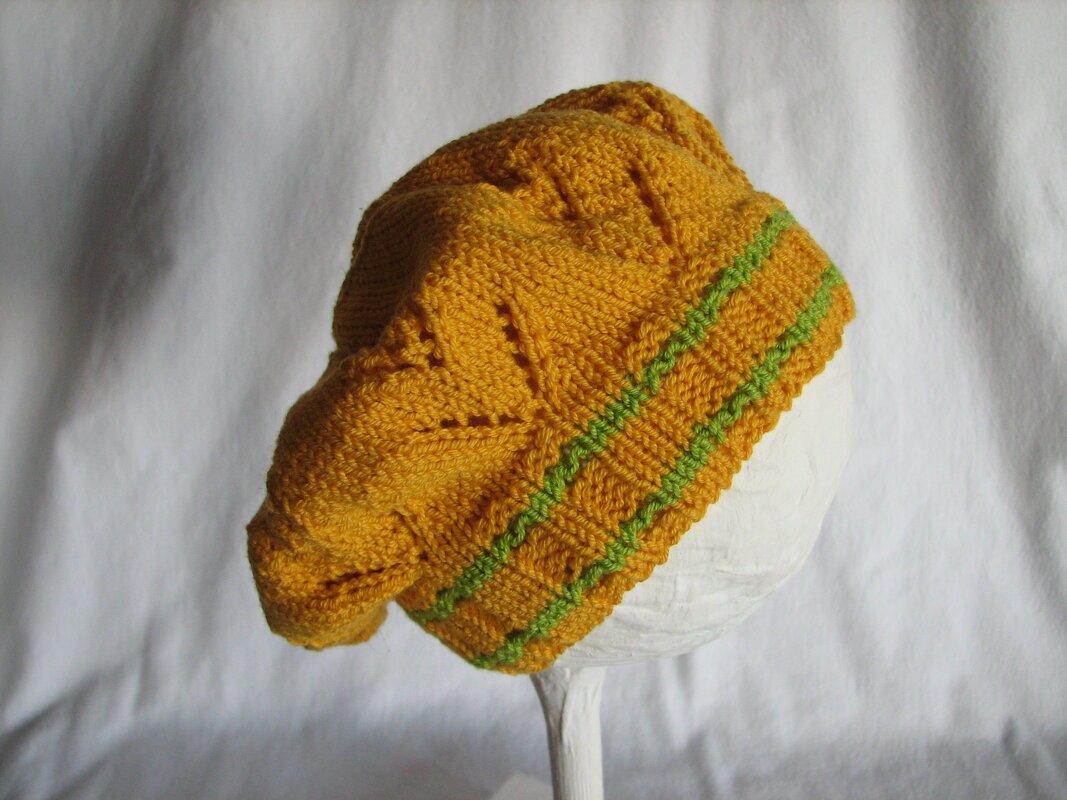 Strickanleitung Baskenmütze "Sonnenschein" in 2 Größen