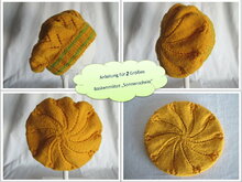 Strickanleitung Baskenmütze "Sonnenschein" in 2 Größen