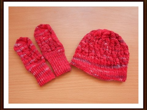 Mütze Handschuhe für Babys stricken Grundanleitung