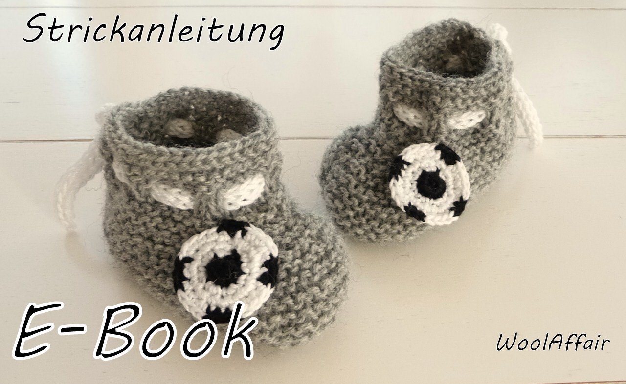 E-Book - Anleitung für süße Fußball-Baby-Schuhe - No.13