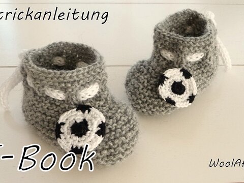 E-Book - Anleitung für süße Fußball-Baby-Schuhe - No.13