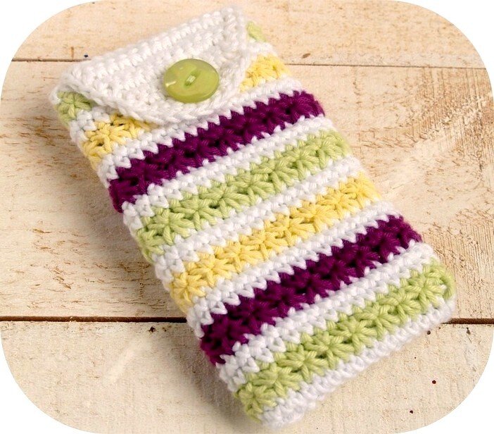 E-Book Smartphonetasche Blütenmuster gehäkelt, Handy, Anleitung - Bild 2