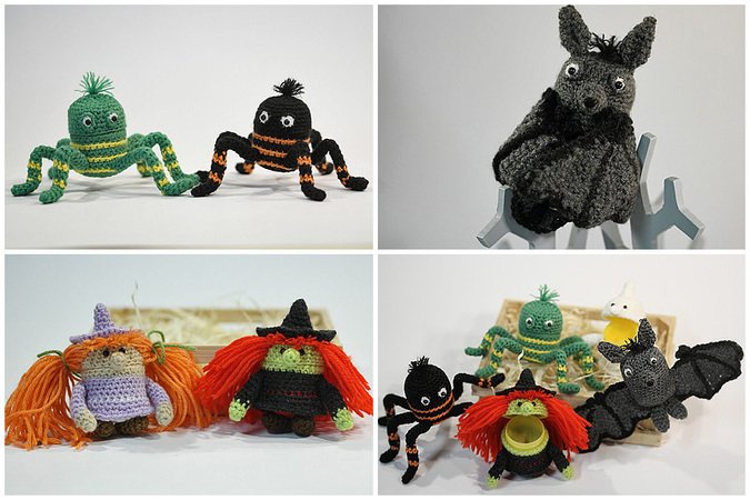 Häkelanleitung Sweepies Spooky-Üs Halloween-Set