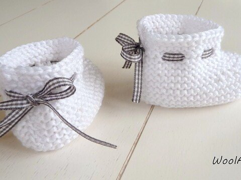 Strickanleitung - Babyschuhe - Taufschuhe - Babysocken - No.14