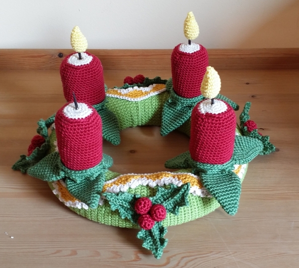 Weihnachtsset - Adventskranz + Türkranz