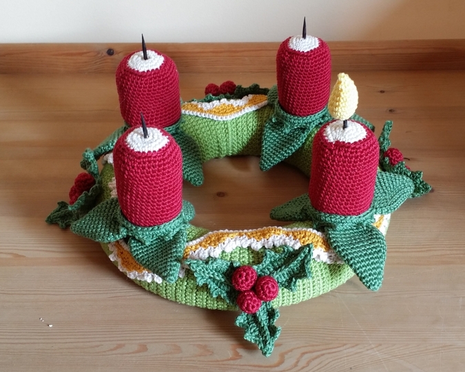 Weihnachtsset - Adventskranz + Türkranz