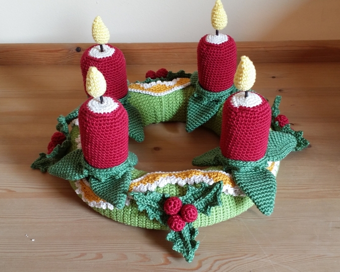 Weihnachtsset - Adventskranz + Türkranz