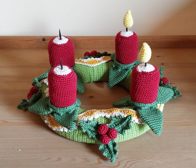 Weihnachtsset - Adventskranz + Türkranz