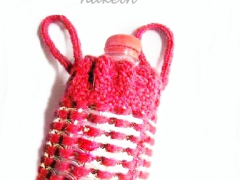 Häkelanleitung für einen Flaschenbeutel aus Dosenlaschen