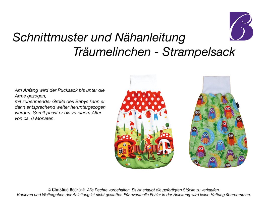 E-Book Nähanleitung und Schnitt,Strampelsack