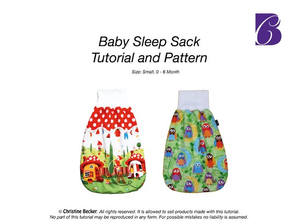 E-Book Baby Sleep Sack, Tutorial and Pattern