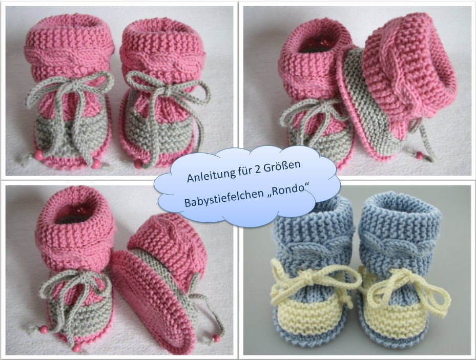 Strickanleitung Babystiefelchen "Rondo", 2 Größen