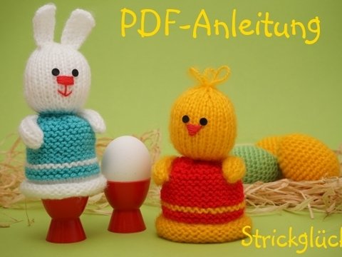Kostenlos | PDF Strickanleitung Eierwärmer Hasen Küken - 16 Seiten