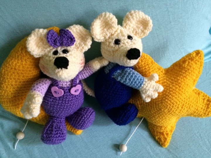 Häkelanleitung, Mäusekinder Mia und Mio, PDF