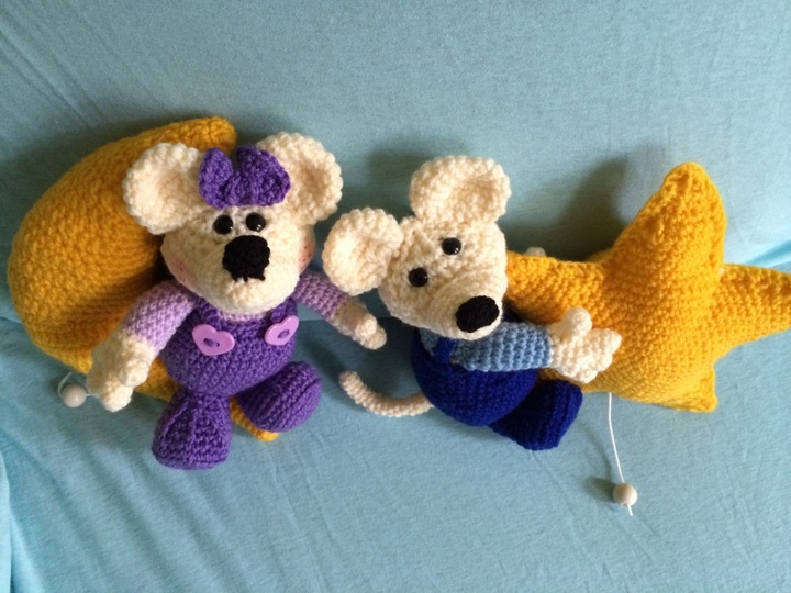 Häkelanleitung, Mäusekinder Mia und Mio, PDF