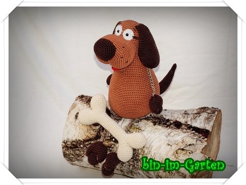 Kantensitzer Hund Häkelanleitung PDF