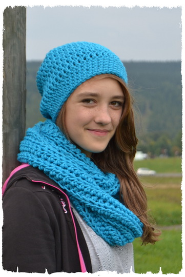 - CHARLENE - Loop und Beanie im Set, unisex für die ganze Familie häkeln