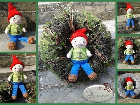 Häkelanleitung - Wichtel mit Kürbis