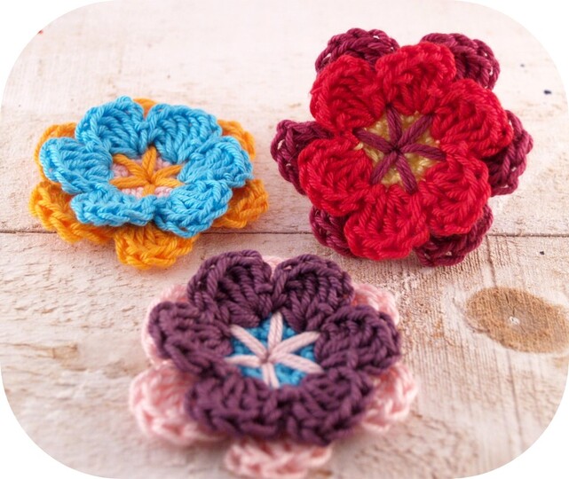 Häkelanleitung für Blüten und Blätter, Häkelblumen | kostenlos