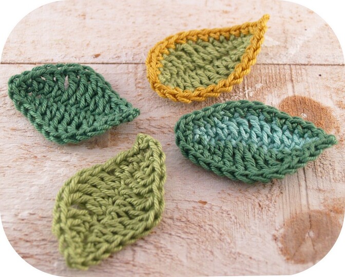 Häkelanleitung für Blüten und Blätter, Häkelblumen | kostenlos