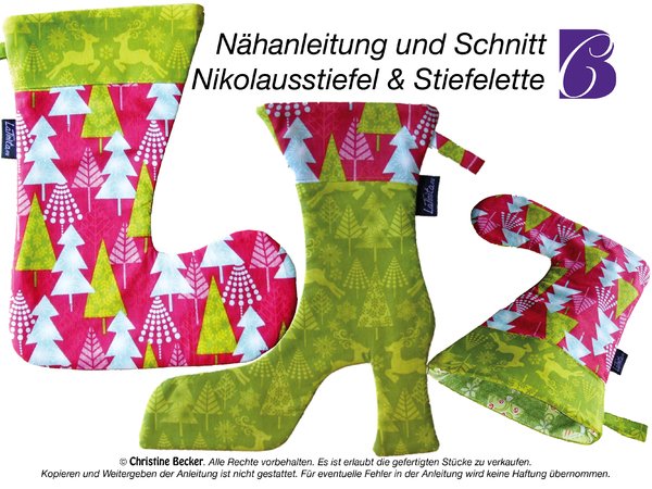 E-Book Nähanleitung und Schnitt Nikolausstiefel & Stiefelette, Pdf