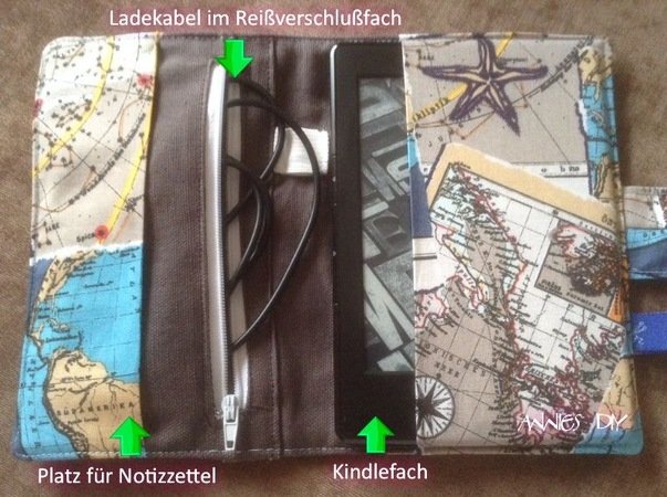 2in1 Organizer “Kurt” – vom Reiseorganizer zur E-Book-Reader-Tasche