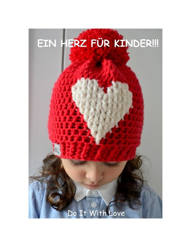 Mütze - ein Herz Für Kinder - Häkelanleitung