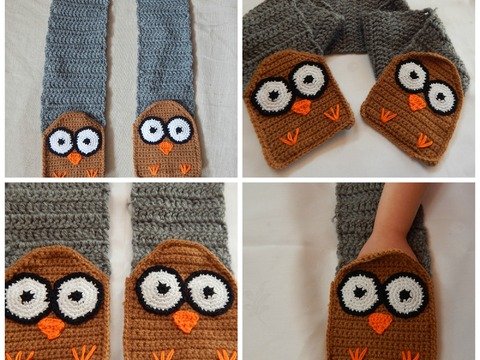 Eulenschal mit Handeingriff