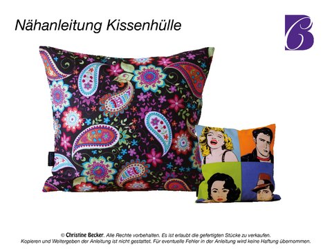 E-Book Nähanleitung Kissenhülle mit Reißverschluss