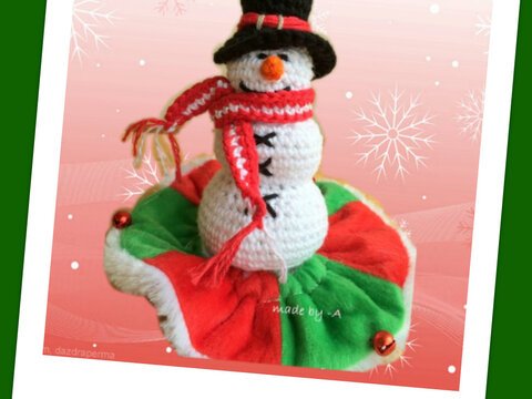 Häkelanleitung für "Rubert der Schneemann"