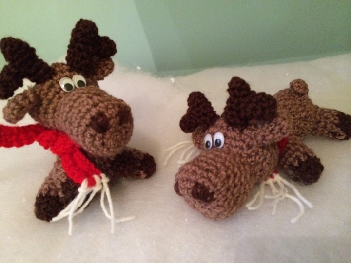 Häkelanleitung, Kleine Elche