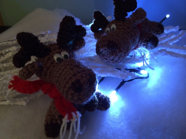 Häkelanleitung, Kleine Elche