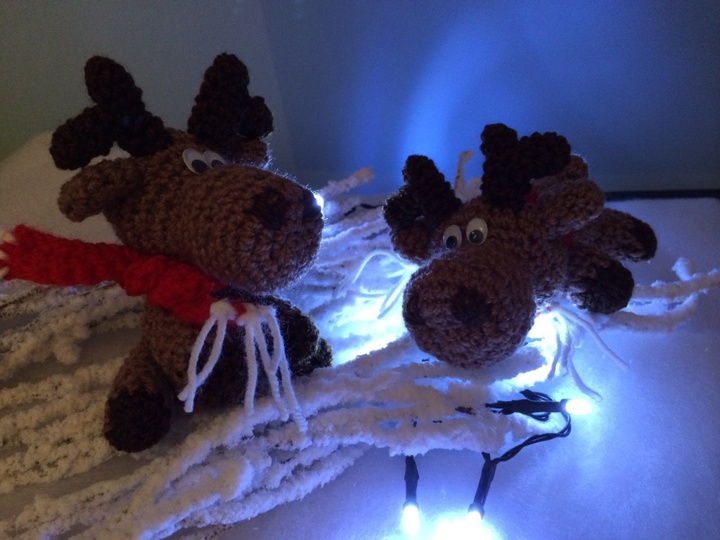 Häkelanleitung, Kleine Elche