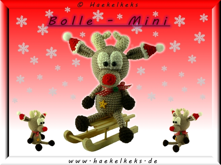 Rentier Bolle-Mini -- Häkelanleitung von Haekelkeks®