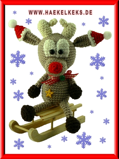 Rentier Bolle-Mini -- Häkelanleitung von Haekelkeks®